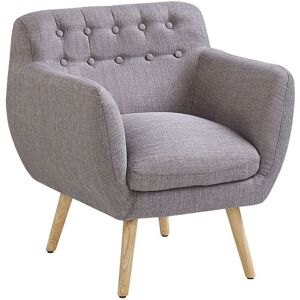 Beliani - Mid Century Modern Low Back Upholstered Armchair Grey Melby