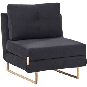 BELIANI Single Sofa Bed JERSLEV Fabric Black
