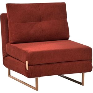 BELIANI Single Sofa Bed JERSLEV Fabric Red