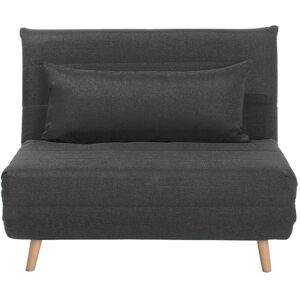 Beliani - Modern 1 Seater Fabric Sofa Guest Bed Single Living Room Dark Grey Setten