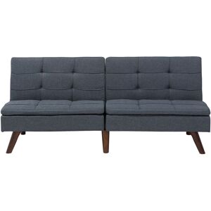 Beliani - Modern Fabric Sofa Bed Grey Polyester Solid Wood Frame Reclining Ronne