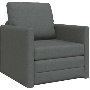 Floor Sofa Bed with Cushion Dark grey 74 x 77 x 81 cm Fabric Vidaxl