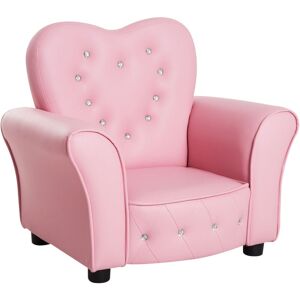 HOMCOM Kids Mini Sofa Children Armchair Seating Chair Girl Princess Sponge