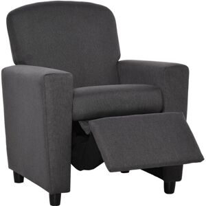 Homcom - Kids Sofa with Footrest Linen Recliner Armchair Playroom Bedroom Grey