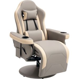 Homcom - Manual Recliner Armchair pu Sofa Chair w/ Footrest & 135° Reclining