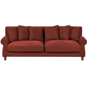 BELIANI Sofa 3 Seater EIKE Fabric Red