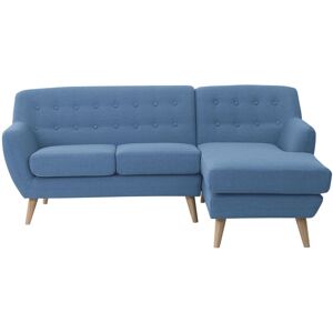 BELIANI Corner Sofa 3 Seater MOTALA Fabric Blue Left Hand