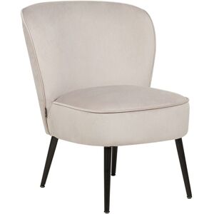 Beliani - Modern Armless Living Room Accent Armchair Velvet Fabric Taupe Voss