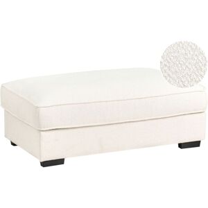 Beliani - Modern Boucle Upholstered Ottoman Sofa Element Square Footstool Polyester Padded Off-White Renders