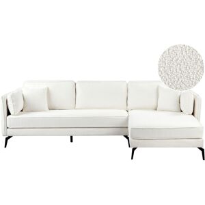Beliani - Modern Corner Sofa Left Hand Boucle Pillow Back Scatter Cushions Off-White Altan