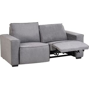 Beliani - Modern Fabric Electric Recliner Sofa 3-Seater Grey Nukari