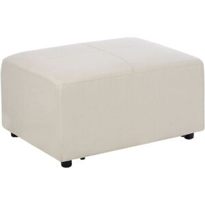 Beliani - Modern Fabric Ottoman Light Beige Polyester Stainless Steel Legs Kohlo