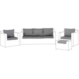 Beliani - Modern Outdoor Garden Patio Cushion Cases Set Weather Resistant Grey Roma