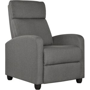 Fabric Recliner Chair Single Recliner Sofa, Gray - Yaheetech