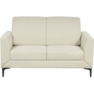 Beliani - Modern Retro Upholstered 2 Seater Sofa Loveseat Polyester Fabric Beige Fenes