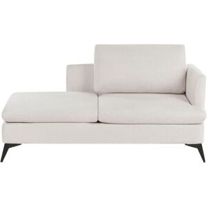 Beliani - Modern Right Hand Chaise Lounge Polyester Fabric Upholstery with Cushion Metal Legs Light Beige Sievoz