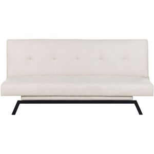 Beliani - Modern Upholstered Sofa Bed Off-white Fabric Patchwork 3 Seater Leeds
