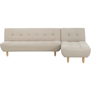 Beliani - Left Hand Modular Corner Sofa Bed 4 Seater Chaise Longue Reclining Beige Alsten