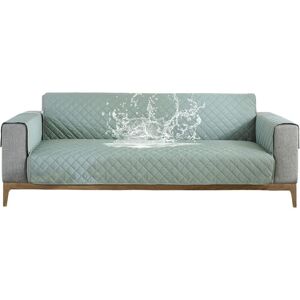 Linghhang - One-Piece Waterproof Non-Slip Sofa Cover for Pets (Light Green, 2 Seater) Sofa Slipcover with Armrests