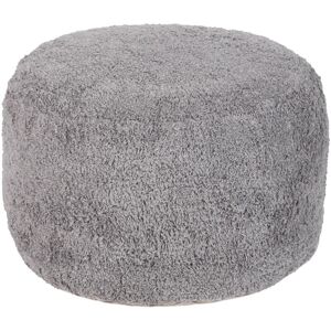 Beliani - Pouffe Round Shaggy Boho Modern Cotton Seat Decorative Removable Cover Handmade grey Kandhkot