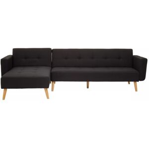 Premier Housewares - Hansa Large Black Velvet Sofa