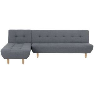 Beliani - Right Hand Modular Corner Sofa Bed 4 Seater Chaise Longue Reclining Grey Alsten