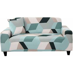 Linghhang - Seater Stretch Sofa Cover Armchair Cover with Armrests Protective Cover (armchair, light color block pattern) for Elastic Sofa Universal