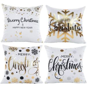 CYSLMUK Set of 4 Christmas Cushion Covers, Christmas Pillowcase, Sofa Cushion Covers, Decorative Pillowcases Beautiful Christmas