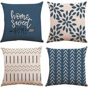 Hoopzi - Set of 4 Decorative Sofa Cushion Cover Sofa Decoration Pillowcase Outdoor Linen Cushion Covers Decorative Cushion Cover for Bedroom, Sofa,