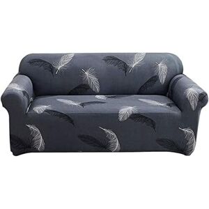 TINOR Stretch Sofa Cover with Armrests 1 Seater Sofa Cover Grey Universal Elastic Sofa Cover Fitted Sofa Protector (90-140cm)