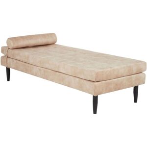 Beliani - Velvet Chaise Longue Living Room Furniture Modern Style Beige Ussel
