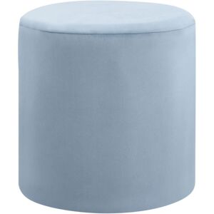 Beliani - Modern Velvet Round Pouffe Ottoman Light Blue Living Room Bedroom Lovett
