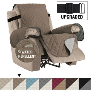 Ikodm - Waterproof Recliner Chair Covers for Armchairs Recliner Chair Covers Leather Recliner Chair Covers Pet Protector, Padded with Non-Slip Strap