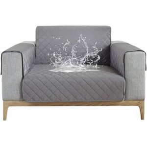 Tinor - Waterproof Sofa Cover Sofa Protector with Armrests (Grey, 1 Seater)