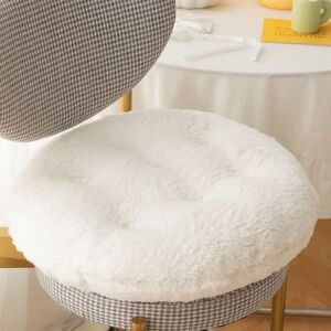 Csparkv - White Round, 40 x40CM)Square Round Chair Cushions Seat Pad Soft Fluffy Plush Cushions Thicken Lambswool Seat Cushion Chair Pad for Home