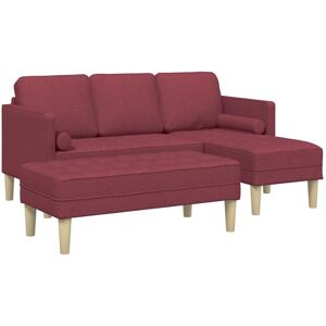 Sofa Set 2 pcs Wine red 173 x 131 x 67 cm Fabric vidaXL Sofa Set 2 pcs Wine red 173 x 131 x 67 cm Fabric vidaXL