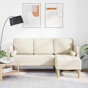 Vidaxl - Sofa in L shape 3-seater 160cm Linen Vidaxl - Sofa in L shape 3-seater 160cm Linen