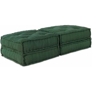 Cushion 2 pcs Green 70 x 70 x 36 cm Polyester Vidaxl Cushion 2 pcs Green 70 x 70 x 36 cm Polyester Vidaxl