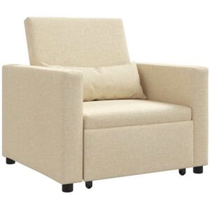 Single Sofa Bed Cream 90 x 165 x 87 cm Fabric Vidaxl Single Sofa Bed Cream 90 x 165 x 87 cm Fabric Vidaxl