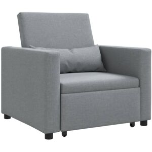 Vidaxl - Single Sofa Bed Light grey 90 x 165 x 87 cm Fabric Vidaxl - Single Sofa Bed Light grey 90 x 165 x 87 cm Fabric