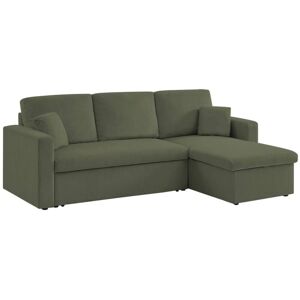 Sweeek - 3-seater corduroy corner sofa bed, Ida corduroy, 219x132.5x84 cm Sweeek - 3-seater corduroy corner sofa bed, Ida corduroy, 219x132.5x84 cm