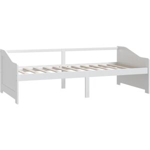 vidaXL Solid Pinewood 3-Seater Day Bed White Sleepover Guest Occasional Bed vidaXL Solid Pinewood 3-Seater Day Bed White Sleepover Guest Occasional Bed