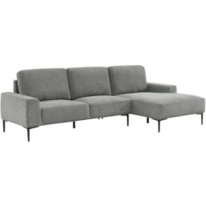 SWEEEK 3-seater corner sofa in fabric and metal, right-hand corner, Atlanta, Charcoal Grey, 134x260x84 cm SWEEEK 3-seater corner sofa in fabric and metal, right-hand corner, Atlanta, Charcoal Grey, 134x260x84 cm