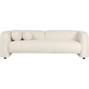 BELIANI Sofa 3 Seater LEIREN Velvet Off-White BELIANI Sofa 3 Seater LEIREN Velvet Off-White