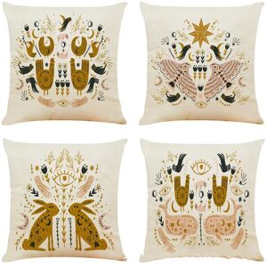 Linghhang - 4PCS Christmas Decorative Pillowcase, 45x45cm Velvet Cushion Cover with Zipper Pillowcase for Sofa Bed Car Home, White+Silver Linghhang - 4PCS Christmas Decorative Pillowcase, 45x45cm Velvet Cushion Cover with Zipper Pillowcase for Sofa Bed Car Home, White+Silver