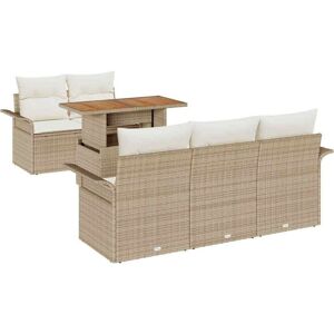 Vidaxl Garden Sofa Set - Modern Beige Rattan with Cushions Vidaxl Garden Sofa Set - Modern Beige Rattan with Cushions