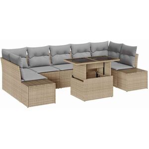 Garden Sofa Set 8 pcs Beige, Light Grey 100 x 55 x 73 cm Vidaxl Garden Sofa Set 8 pcs Beige, Light Grey 100 x 55 x 73 cm Vidaxl