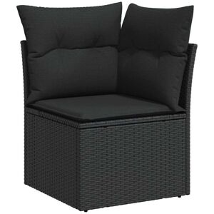 Garden Sofa Set with Cushion 9 pcs Black Poly rattan vidaXL Garden Sofa Set with Cushion 9 pcs Black Poly rattan vidaXL