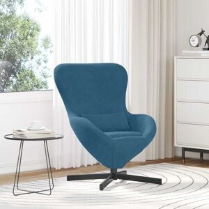 Egg Chair Blue Velvet Vidaxl Egg Chair Blue Velvet Vidaxl