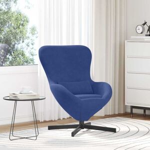 Egg Chair Police blue Velvet Vidaxl Egg Chair Police blue Velvet Vidaxl